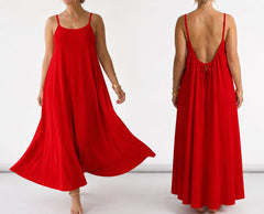 Stylo Collections Premium Maxi Nighty Dress - Red