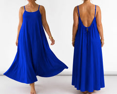 Stylo Collections Premium Maxi Nighty Dress - Royal Blue