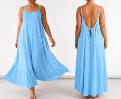 Stylo Collections Premium Maxi Nighty Dress - Sky Blue