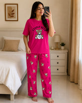 Cuddly Bear Printed PJs Set