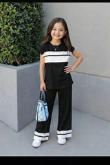 Summer Casual Cotton Jersey Kids T-Shirt & Trouser Set
