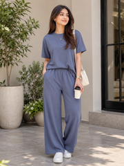 Women's Premium Co-Ord Set (Blue Grey)
