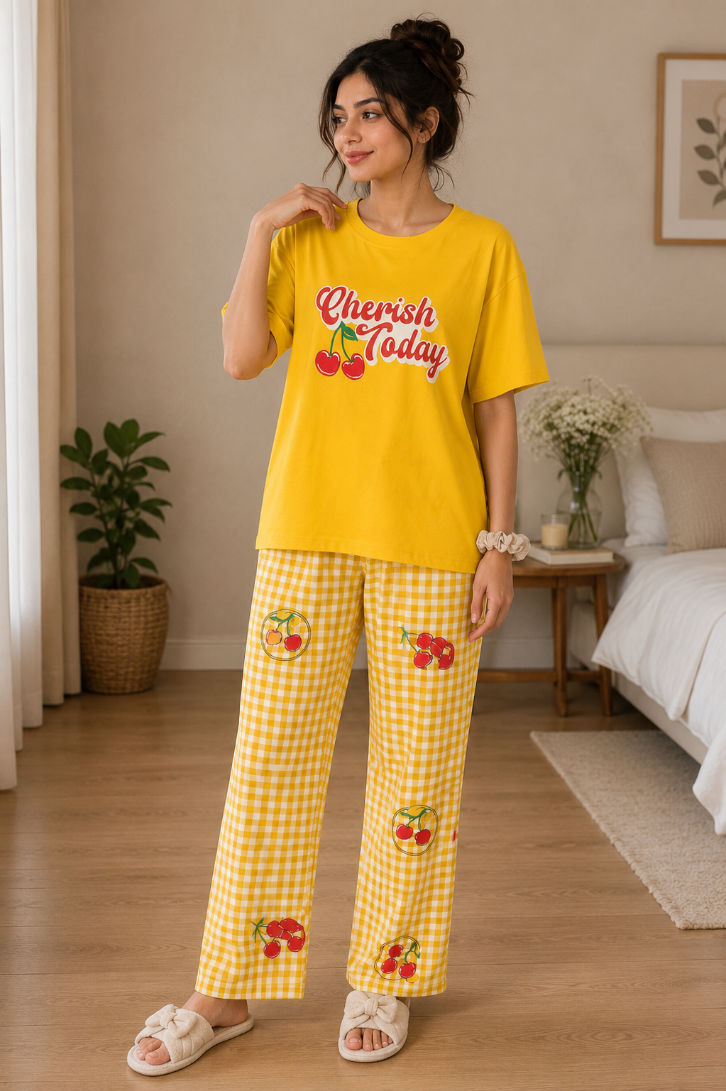 Cherish Today Printed PJs Set