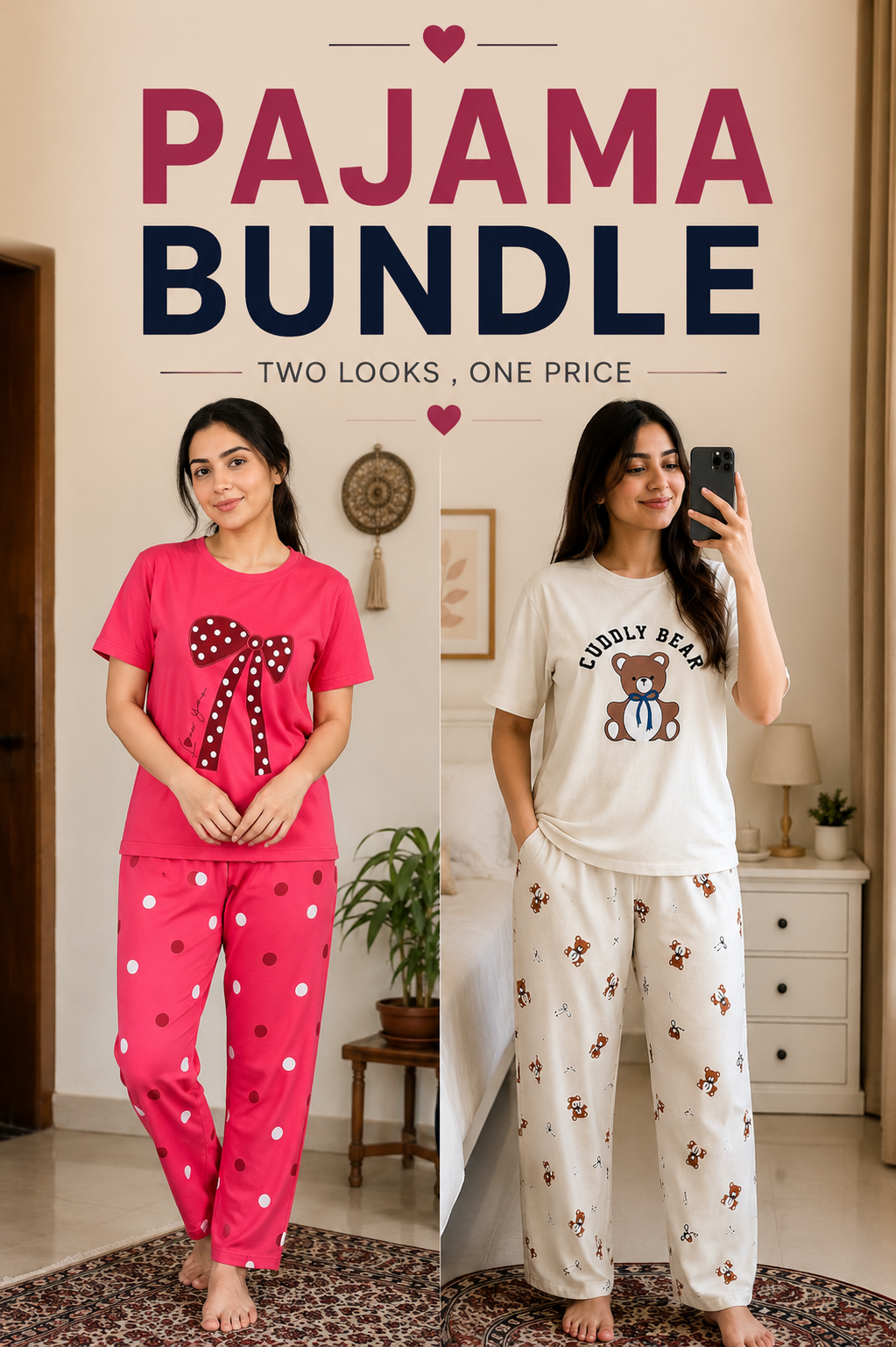 Pajama Set Bundle of 2 in 1 Price