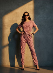 Love Sleep Printed PJs Set