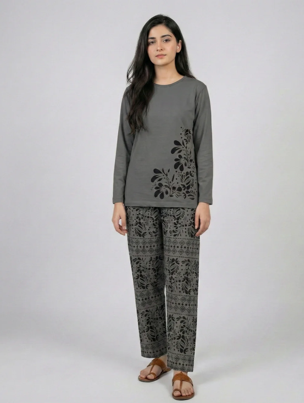 Floral Printed Pjs Set