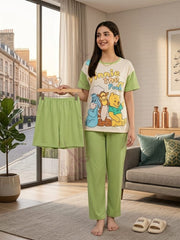Mint Meadow 3-Piece Nightwear Set for Women