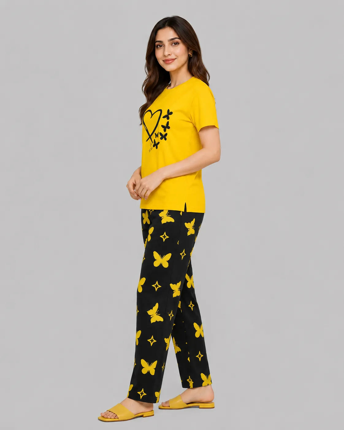 Yellow Butterfly PJs Set