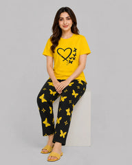 Yellow Butterfly PJs Set