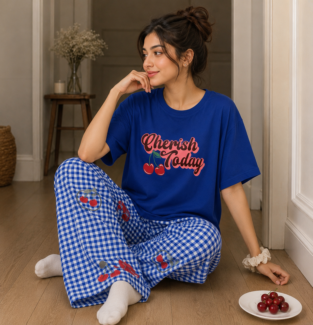 Cherish Today Printed PJs Set
